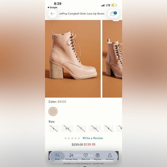 NWOT Jeffrey Campbell Dotti Leather Lace-Up Boot - Picture 11 of 11